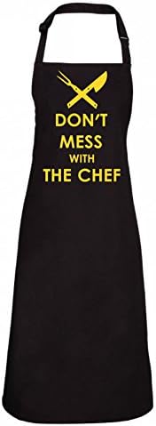 Barbecue apron with print Don't mess with the chef