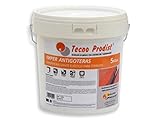 IMPERMEABILIZACIÓN DE TERRAZA, tejados, cubiertas de hormigón, fibrocemento, bloques prefabricados, baldosín, etc. para una correcta impermeabilización son necesarios 1,5 kg de producto por m2 en dos capas.