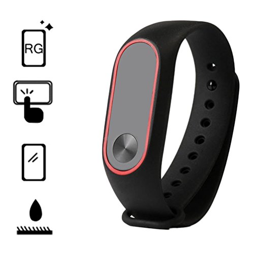 Gugutogo Correa de muñeca de Repuesto Premium con Dos Colores Impermeable para reemplazo Pulsera XIAOMI Wireless Recambio para Pulsera Inteligente XIAOMI MI Band 2