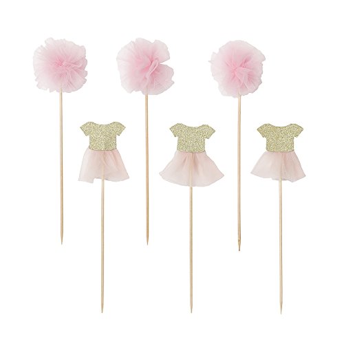 Talking Tables PINK-PICK Wir lieben Rosa Tutu und Pom Pom Picks, Holz, mehrfarben, 3.2 x 17 x 19.5 cm - 4