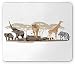 Produktbild Safari Mouse Pad, Illustration of Wild Savannahs African Animals Exotic Giraffe Lion Elephant Zebra Gaming Mousepad Office Mouse Mat Multicolor