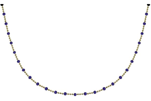 LES POULETTES BIJOUX - Collier Plaqué Or Chaine Billes et Perles Émaillées