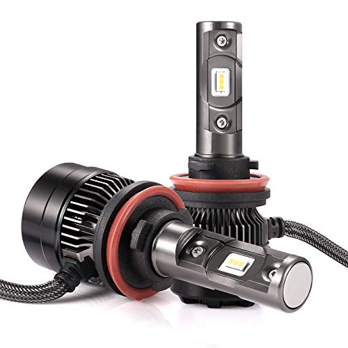 LED Bombillas para Coche Faros Delanteros - 1 par, AUTLEAD H11 Luces Altas/Bajas, Luz Antiniebla, CSP 70W 7200LM, Blanco Frío de 6500K, Kit de Conversión Impermeable