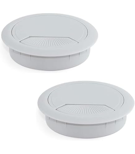 60/80mm tavolo da scrivania in plastica copertura del foro del cavo PC scrivania del Computer filo tondo ordinato passacavo organizzatore di cavi  13