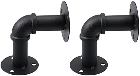 2PCS 10×10cm Super Strong Iron Pipe Self Brackets Shelf Supports Wall Mounted Floating Shelf (2)