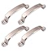 Klaxon KBM2 100mm Brass Door Handle Set (Silver, Pack of 4) RS.299.00
