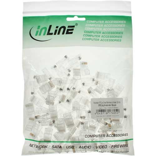 InLine 73091R Modularstecker auf Rundkabel (100-er Pack) - 2