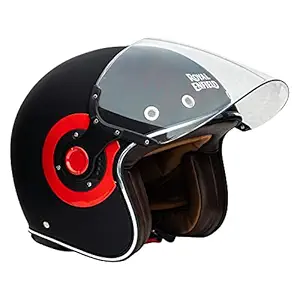 Royal Enfield RRGHEL000078 ABS Open Face with Visor Helmet (Matt Black, XL-60 cm)