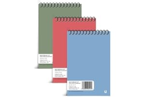 BARGAIN GATEWAY BG Bright Colours Spiral Style Lined NotePads 6"x 4" - Pack of 4