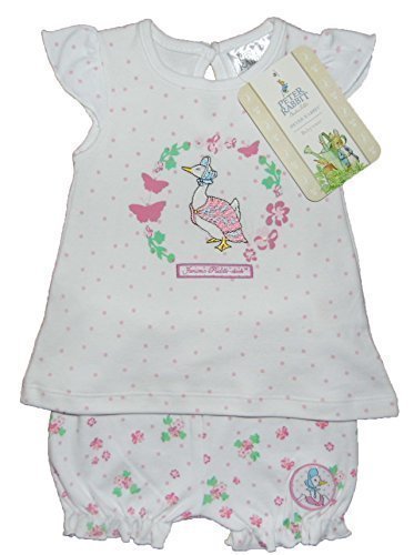 Baby Girls Jemima Puddle-Duck Summer Two Piece Outfit Short T-shirt Set 1M 3M 6M (1 months)