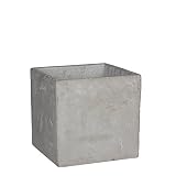 Cool y resistente MICA Decorations Jimmy Maceta, Cemento, H. Gris, 17 x 17 x 16.5 cm, 4 Unidades de Medida