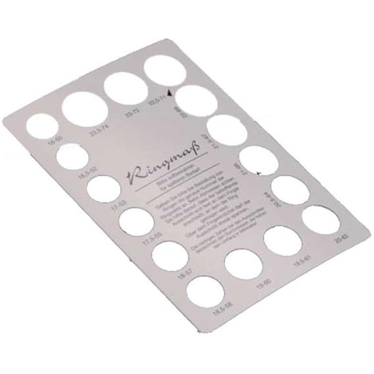 QWORK® Ringmaatmeter, metalen ringmaatsteller, 41-76 UK EU maten