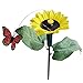 Produktbild Solar Sonnenblume mit Schmetterling - SODIAL(R)1x Tanzend Solar/Batterie Sonnenblume mit Schmetterling auf Gartensteckern Garten Rasen Blumentopf Blumenbeet Deko Ornament Farbe Random
