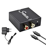 HINWEIS: Der Umwandler kann nur ein unkomprimiertes digitales Stereo Signal (PCM) auf ein analoges Signal umwandeln. Eine Umwandlung von 5.1, Dolby, DTS oder ähnlichen Signalen ist nicht möglich.