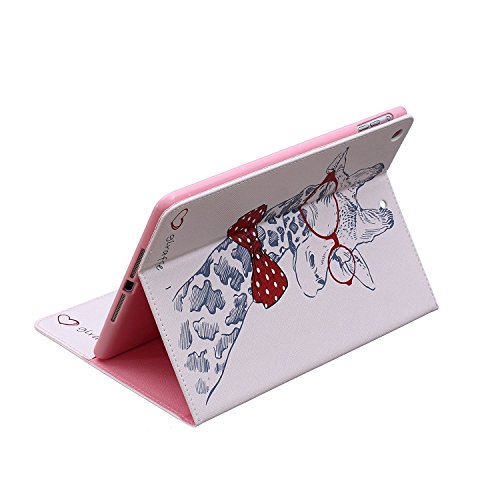iPad Mini 1/2/3 Hülle, DEENOR Bunt Painting und Stilvoll Brieftasche Tasche PU Leder Flip Protective Stand Tasche Schutzhülle Hülle für Apple iPad Mini 1/2/3 Generation.[Giraffe] - 5