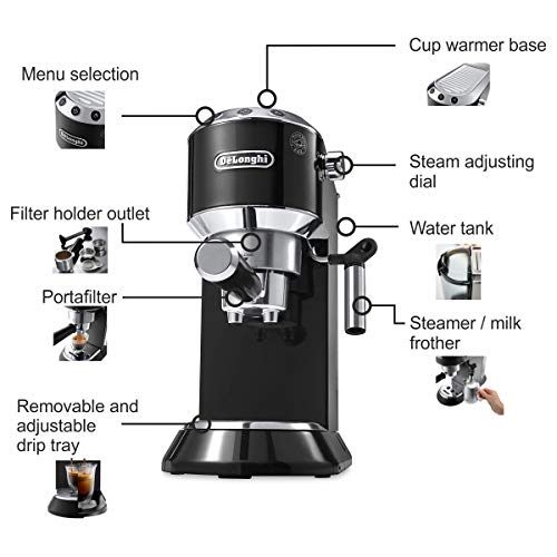 DeLonghi Dedica EC685.W Cafetera de Espresso Blanca | PcComponentes.com