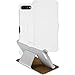 Produktbild PhoneNatic Echt-Lederhülle für Apple iPhone 7 Plus Leder-Case weiß Tasche iPhone 7 Plus Hülle + Glasfolie