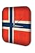 Produktbild Wanduhr Urlaub Reisebüro Deko Norwegen Flagge Acryl Uhr Retro