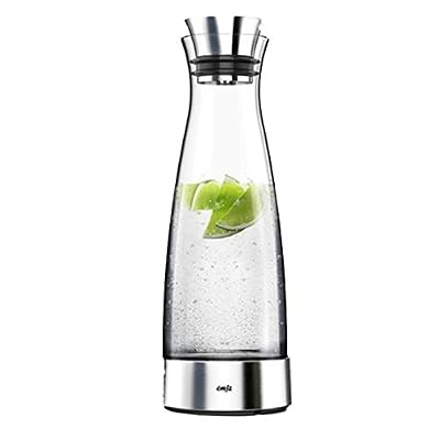 Emsa Carafe, Station de Refroidissement, 1 Litre, Fermeture Automatique, Verre/Inox, Flow Classic, 515668