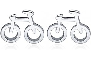 IMINI Piccoli Orecchini da Bicicletta per Donne Ragazze in Argento Sterling 925 Cartilagine Trago Carino Bici Piccoli Orecchini Unici a Perno di Ipoallergenici Alla Moda Regalo Unisex Gioiello