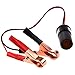 Produktbild SODIAL(R) 12V KFZ Batterieklemme Autobatterie Terminal Clip-on Klemmen Zigarettenanzuender Steckdose Adaptor Buchse