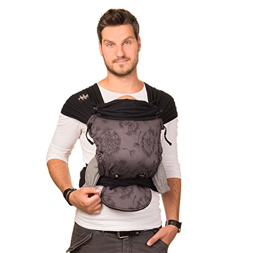 Hoppediz HTC-j-chi Hop-Tye Conversion Tragehilfe aus Tragetuchstoff, inklusive Bindeanleitung, grau