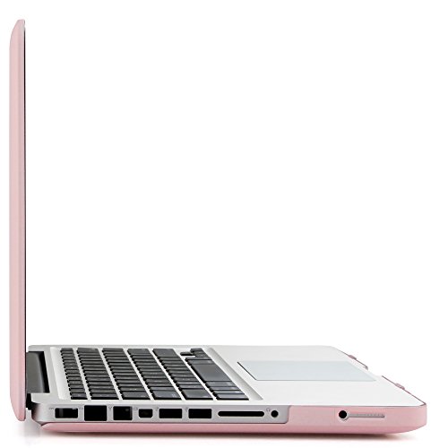 iDOO MacBook Schutzhülle / Hard Case Cover Laptop Hülle [Für MacBook Pro 13 Zoll – mit CD-Laufwerk: A1278] – matt, Hellrosa - 4