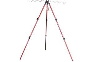 Besshepplo Trépied réglable pour cannes à pêche, support de canne à pêche télescopique en alliage d'aluminium pour la pêche à la plage, en mer