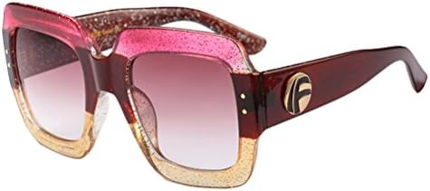 Zhhyltt UV Protection Glasses Womens Outdoor Eyewear New Personality Fashion Sunglasses Cool Large Frame Colorful Wild Sunglasses