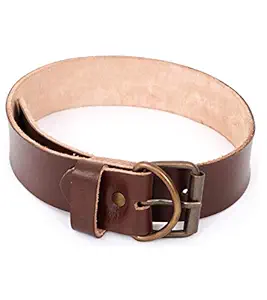 Lussoro Genuine Leather Dog Collar Brown Leather Dog Collar Dog Neck Size 21-25 Inches for Big Size Dog