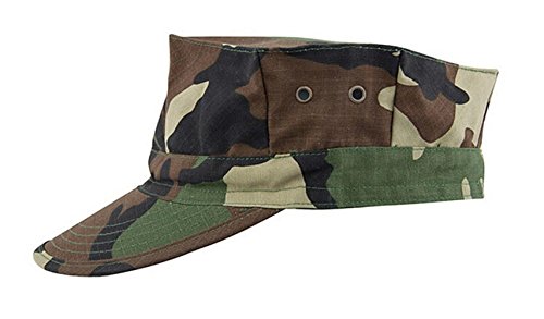 Noga, Simplicity Outdoor - Sombrero militar Woodland de camuflaje octogonal para exterior, sombrero de pesca o senderismo, Mimetica Woodland