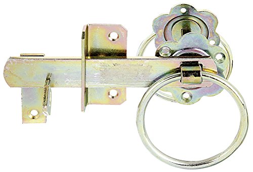 Gah-Alberts 210250 Gartentorverschluss für hohe Tore oder Flechtzauntüren, galvanisch gelb verzinkt - 2