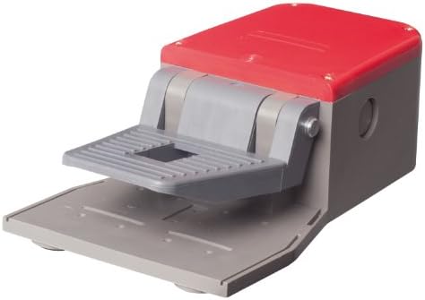 JSFSHP34-01 Pedal-Operated Switch with Red Cover, No Protective Hood, with Non-Locking Pedal Latch 2NO+2NC Slow-Action Switch
