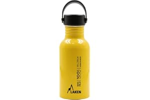 Bot Aluminium. Basic Alu 0,60 L. Tapón Oasis - Amarillo