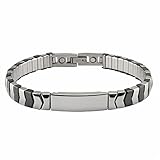 Flexibles Energie Magnetarmband 566, schwarz / silber , Breite 7,7 mm, Dicke 4 mm.