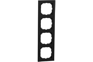 Schneider Electric Merten M-Pure-Rahmen, 4-fach, IP20, IK03, schwarz matt, Artikelnummer MEG4040-3603