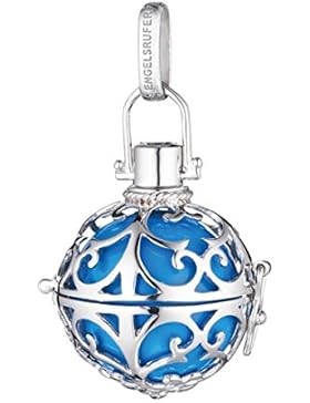 Engelsrufer Damen-Anhänger 925 Sterling Silber rhodiniert L Handarbeit Durchmesser 24 Blau ER-06-L