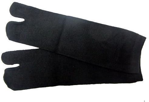 Ninja Tabi Flip Flop Japanese Split Toe Sandal Socks- Black (Size UK 7-11)
