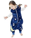 Happy Cherry - Sac de Couchage Couverture de Bébé - Bébé Gigoteuse Enfant sans Manches pour Printemps Automne Hiver - Bleu Foncé - Age Adapté 3-5 ans