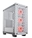 Price comparison product image Corsair CC-9011129-WW Crystal Series 460X RGB Tempered Glass Compact ATX Mid-Tower Case - White