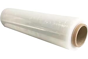 ARA CHOICE Pallet Stretch Shrink Wrap Cling Film - 20mu Thick Heavy Duty Strong Clear Packaging for Industrial, Luggage Wrap - Packaging Wrap - Furniture Wrapping - Stretch Wrap Roll (400mm x 250m, Clear, 1)