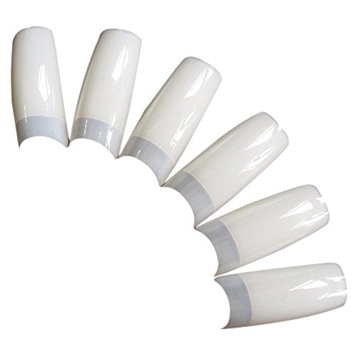 500 Stk 10 differente Größe Nagelflecken französiches Stil UV Gel Natur Nagelkunst Dekoration