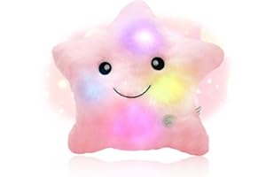 Shengou Cuscino a forma di stella a LED,LED Star Peluche a forma,Cuscino stella luminosa,Cuscino Stella Luminosa a LED,Forma di Stella Cuscino di Peluche,Cuscino Luce LED,Cuscino luminoso