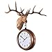 Produktbild CKH Amerikanische Persönlichkeit Antike Weiße Ring Wanduhr Kreative Wohnzimmer Schlafzimmer Stumm Hirschkopf Britische Wand Charts Retro Uhr