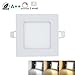 Produktbild Hengda® LED Quadratisches Deckenleuchten,Super hell mit Trafo, Eckig Panel Deckenleuchte Einbauleuchte Downlight,3 Farbtemperaturen, AC 86-265V,für Garderobe Schlafzimmer (Eckig 3W)