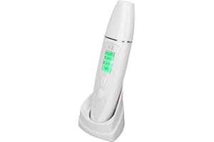 LVIFLOAE Tester per la pelle del viso Display intelligente Cura della pelle Corneometro digitale portatile con penna rilevatore di pelle per salone di bellezza domestico Bianco (Blanc)