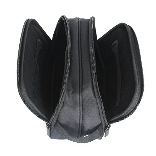 Damero Schwarz Universal Organiser Tasche mit Doppelschicht Sporttasche Tragtasche für Reise zum Ladegrät/Eletronisches Zubehör für Reiseorganisator (Groß) - 5