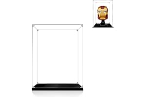 Hosdiy Acrilico Vetrina Teca Compatibile con (Casco di Iron Man 76165) Modello - Teca Vetrina per Lego 76165 (Solo Vetrina, Senza Modello)