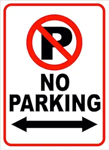 Clear Design No Parking Sign Board 11?x 8? inch 4mm PVC Eco Print and matt Laminated