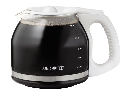 Mr. Coffee Replacement 12-Cup Glass Carafe, White -